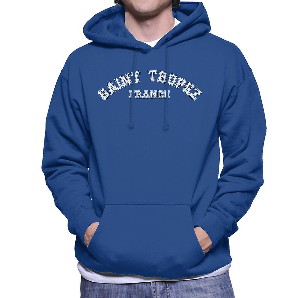 Moletom com capuz faculdade de Saint Tropez texto MASC
