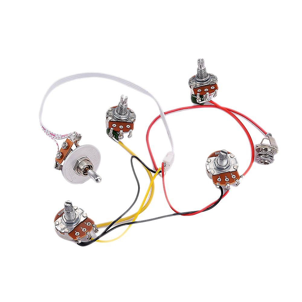 Bass Tone Circuit Wiring Kit Volume Control Pots Plug Silver