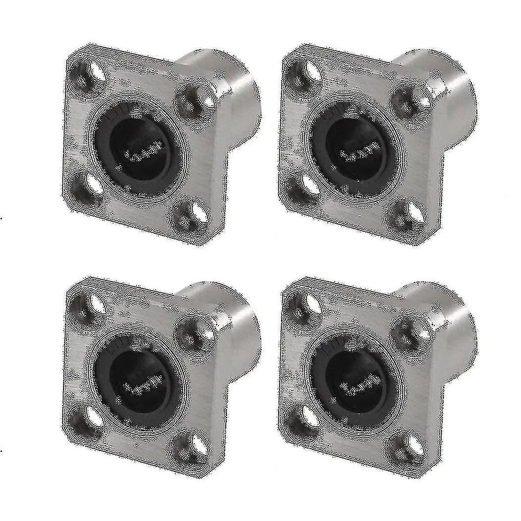 4x Bushings Square Flanged Long Linear Bearing 12mm X 21mm X 30mm