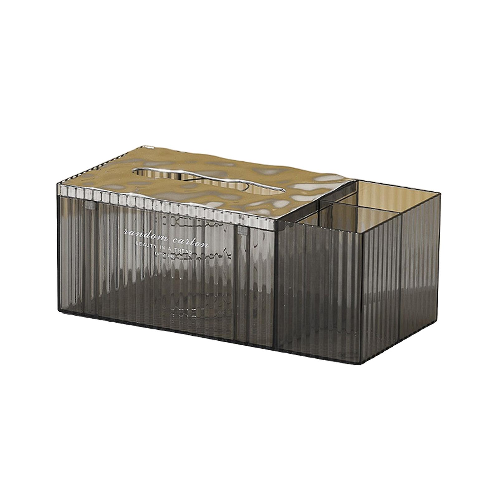 Desktop Tissue Dispenser Box Tissue Dispenser With Side Storage For Living Room Bedroom Office