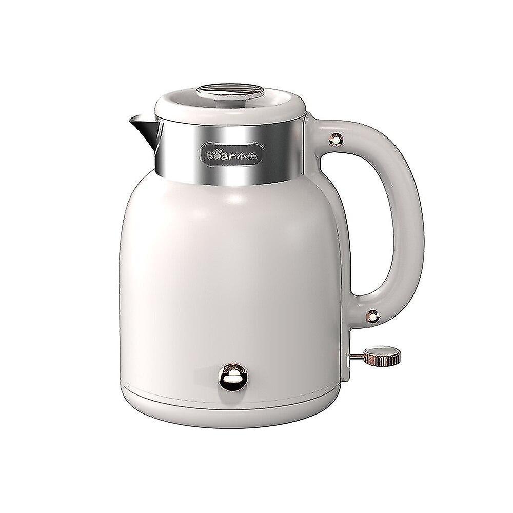 Stainless Electric Kettle Meter Household Quick Heating Boiling Tea Pot Coffee Bear White