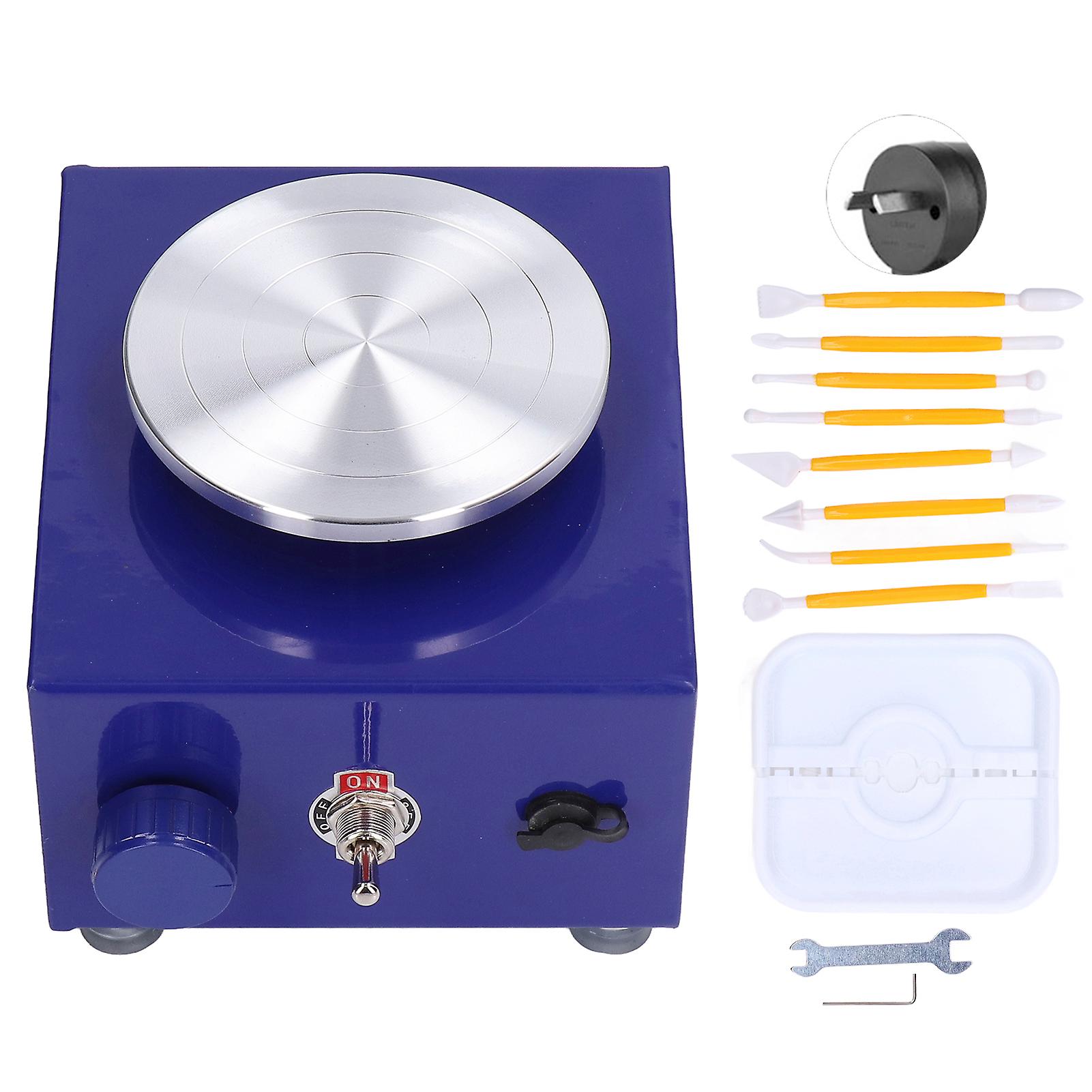 Mini Pottery Wheel Bright Color Compact Structure Easy Operation Rustproof Stable Highly Durable Kids Pottery Wheel