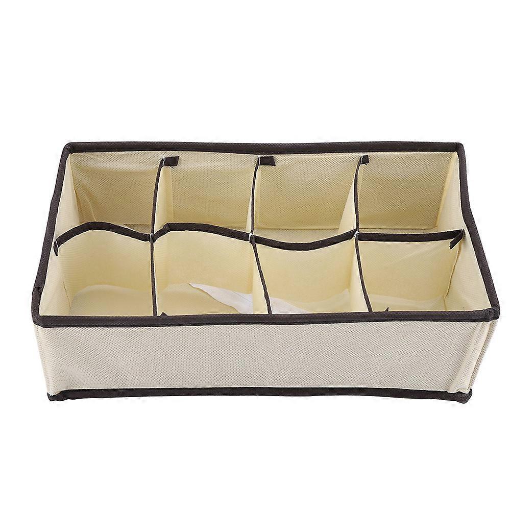 Portable Foldable Durable Divider Storage Box Case Container for Bra Underwear Sock(8 Grids)