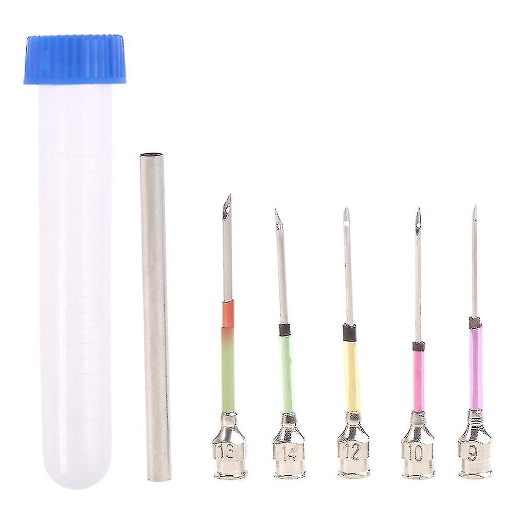 5 Pcs/set Embroidery Stitching Punch Needles With Storage Bottle Crochet Tool