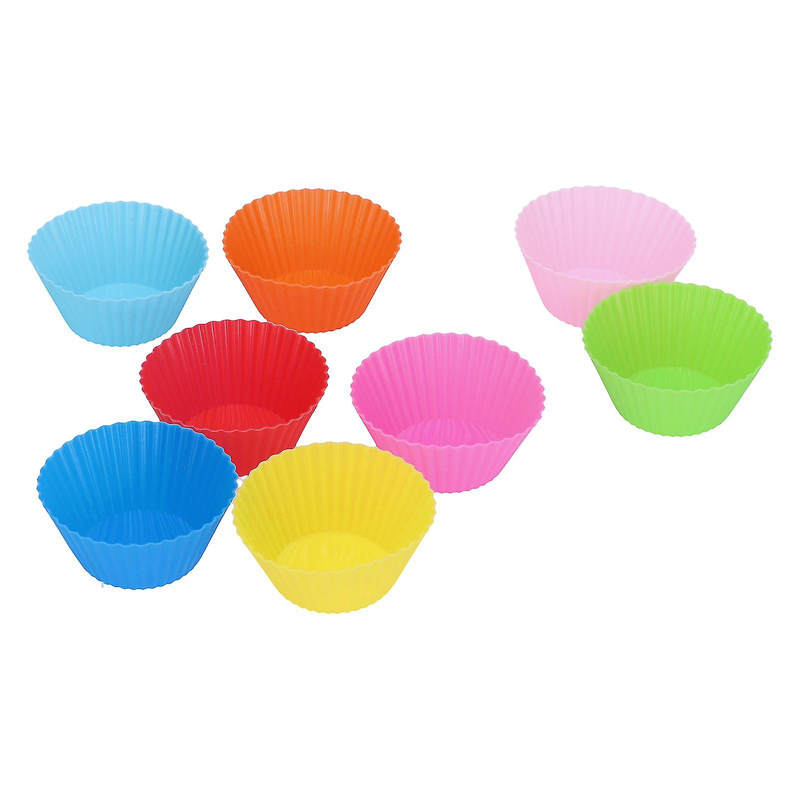 Flexible Silicone Muffin Holders, Reusable Silicone Baking Cups for Standard Muffin Pan, Easy Storage