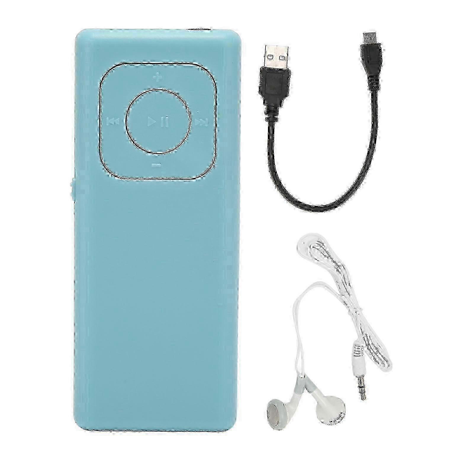 MP3 Player Lossless Sound Support 64G Memory Card Portable Mini Music Player for Study Work Relaxation Blue