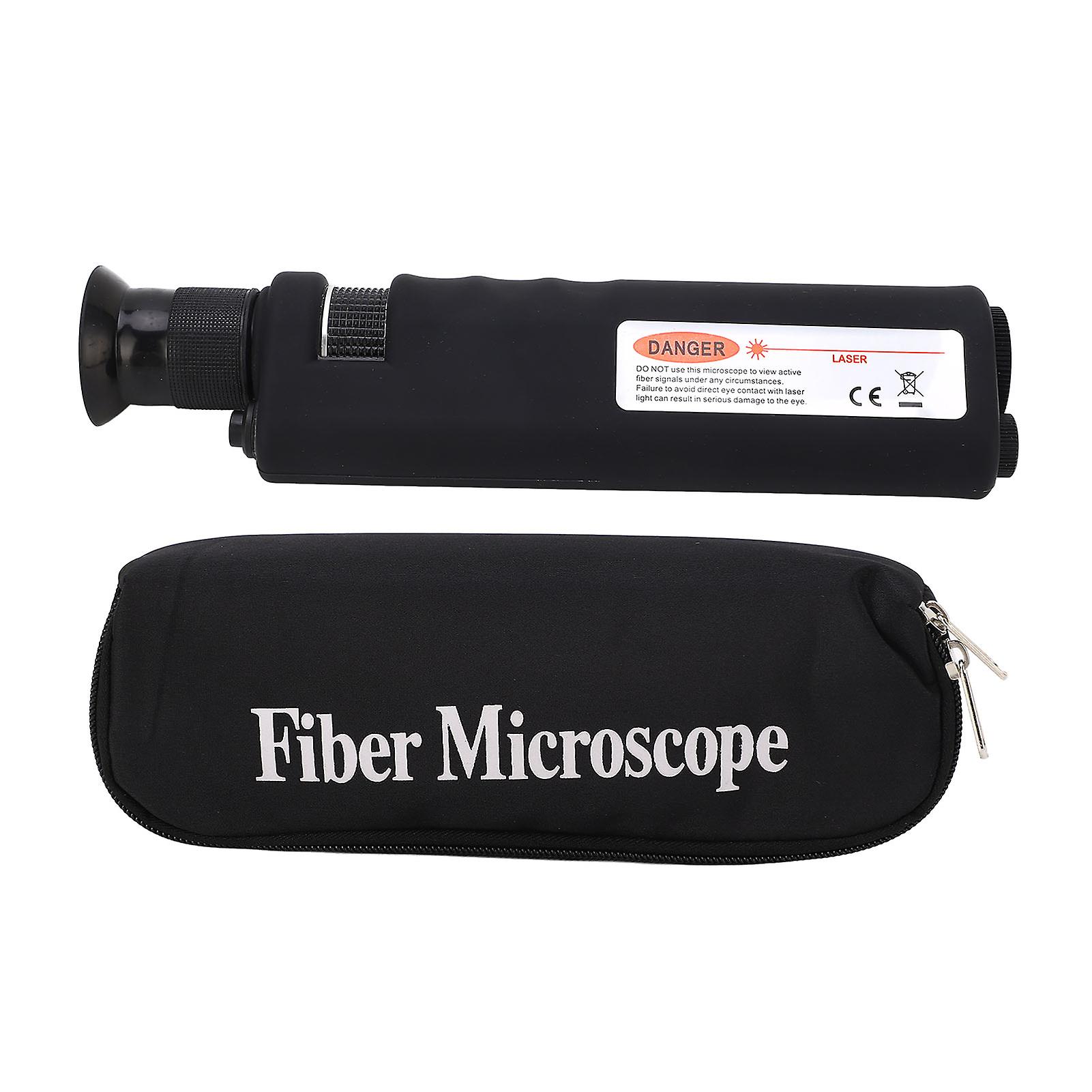 400X Handheld Fiber Optic Microscope Magnifier with 1.25×2.5mm Interface, Laser Safety Filter