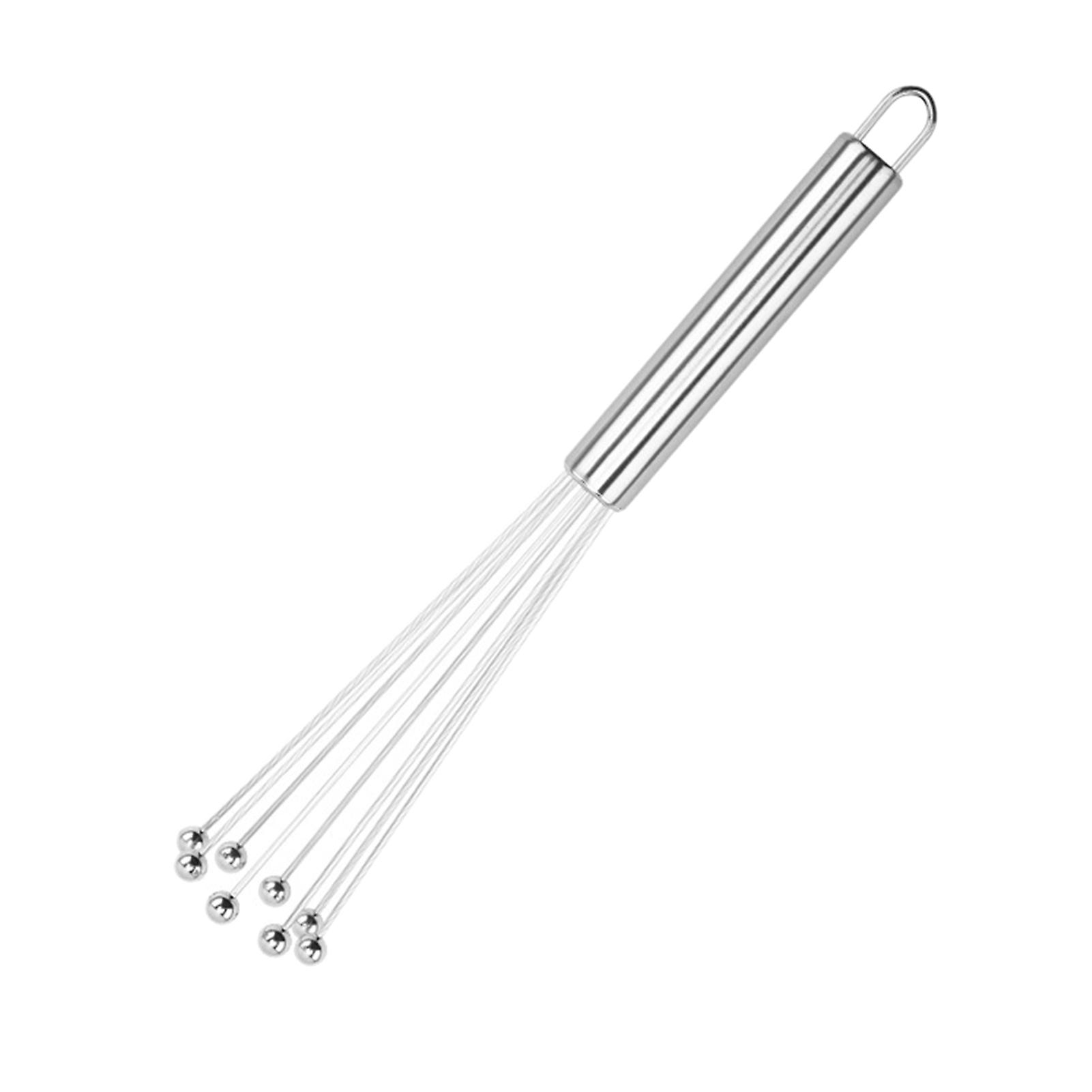 Stainless Steel Wave Bead Whisk Set 10 Inch 12 Inch Rust-proof Comfortable Handle Easy-carry Manual Whisk Kitchen Baking Tools