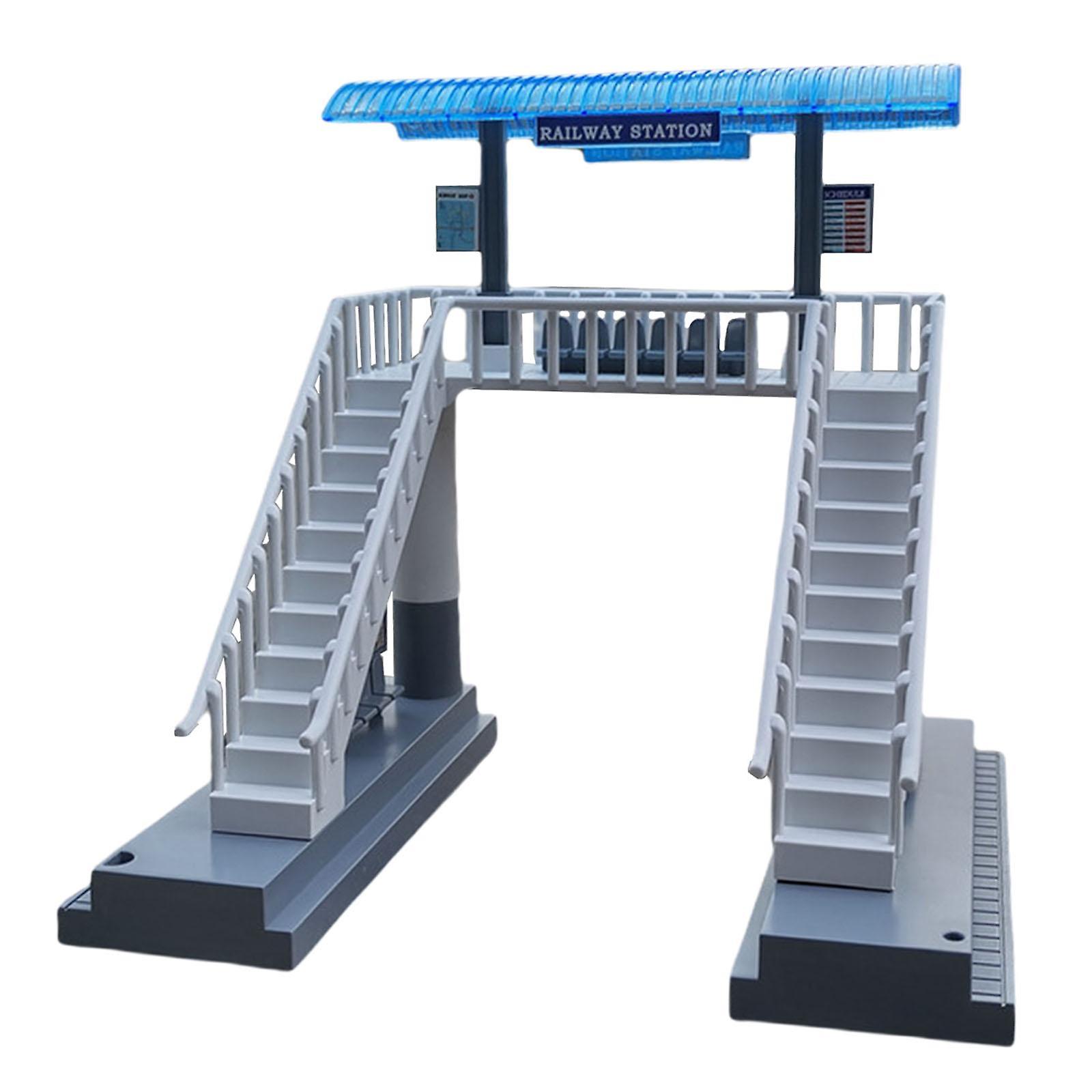 1/87 Togstation Station Diorama Landskab Jernbane Train Track Decor