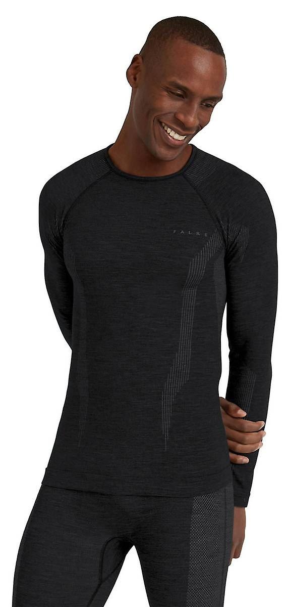 Falke Wool Tech Long Sleeve Shirt - Black