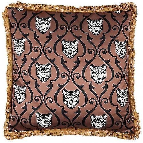 Paoletti Lupita Fringed Cheetah Cushion Cover