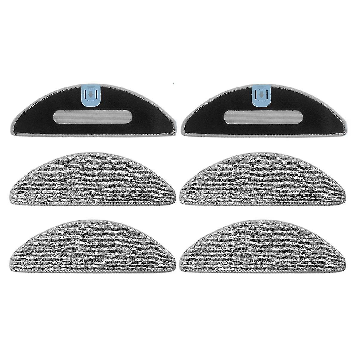 6 st delar moppkuddar för iRobot Roomba Combo I5, I5 +, J5, J5 + Robot Vacuum Microfiber Tvättbar återanvändbar moppduk