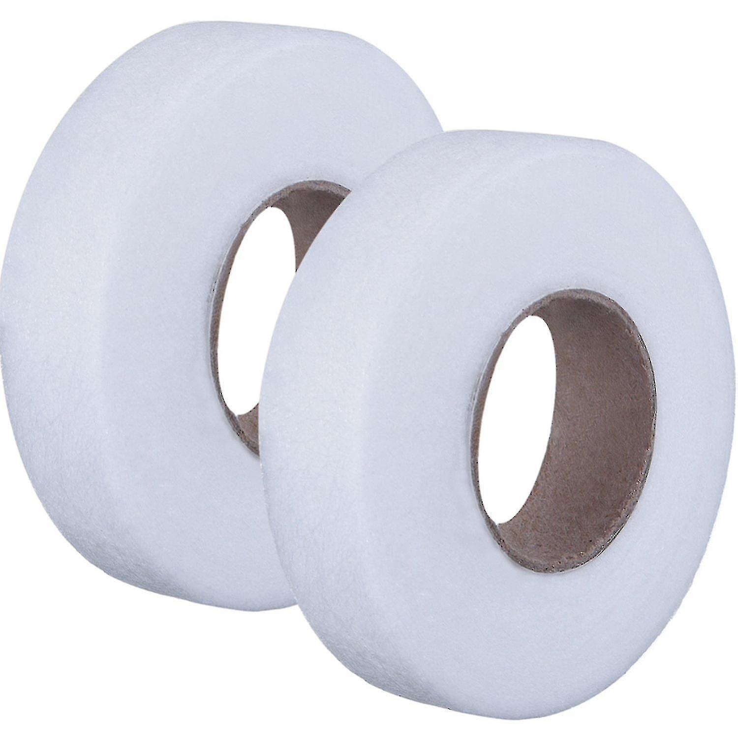 2 Rolls Of Fabric Fusion Tape Hem Tape Ironing Tape,  (white) 1.2cm