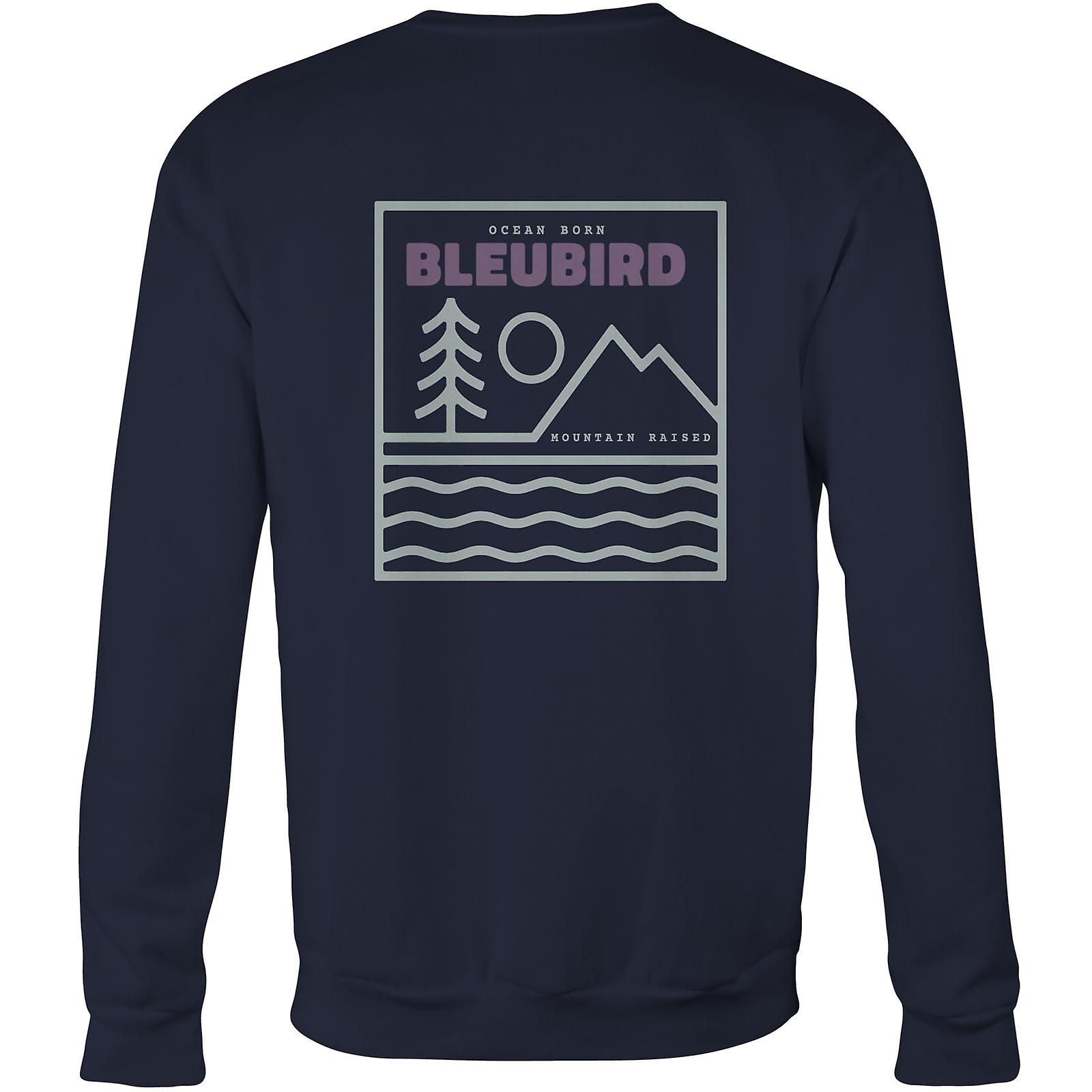 Bleubird Unisex Campout Crew Neck Long Sleeve Sweatshirt Top - Navy