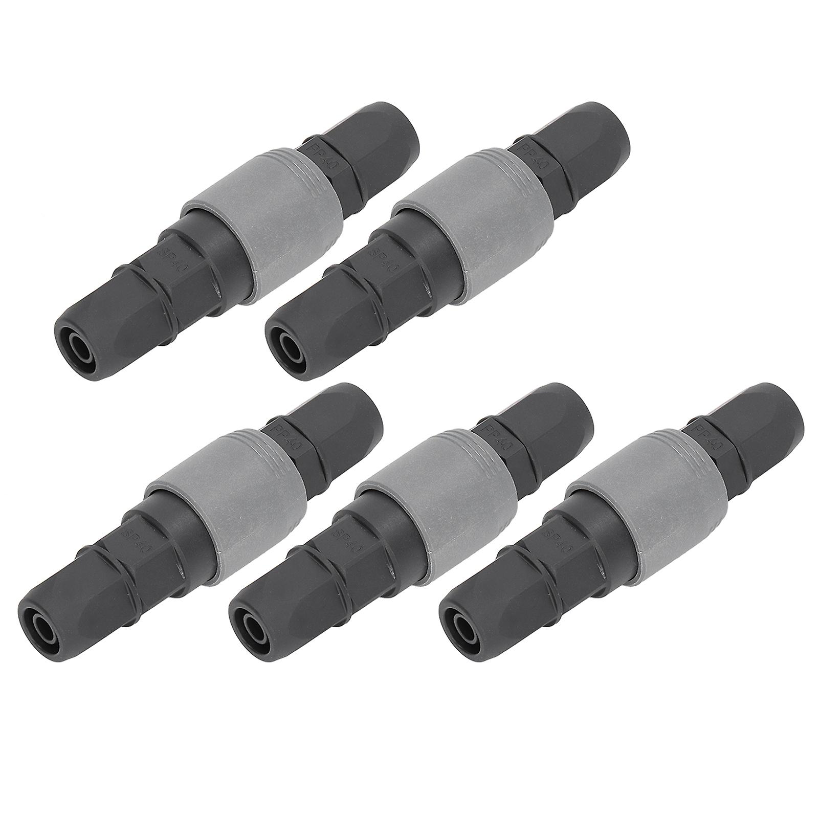 5 Set Pneumatic Quick Connector C Type Self Locking Air Compressor Hose Coupler Plug Socket(SP+PP40 )