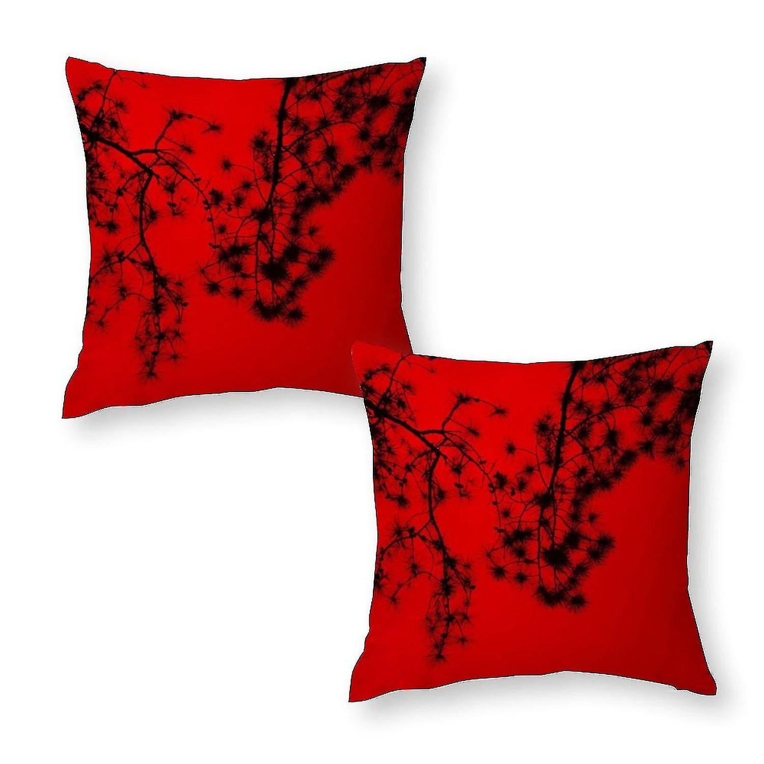 branch silhouette print pillowcase