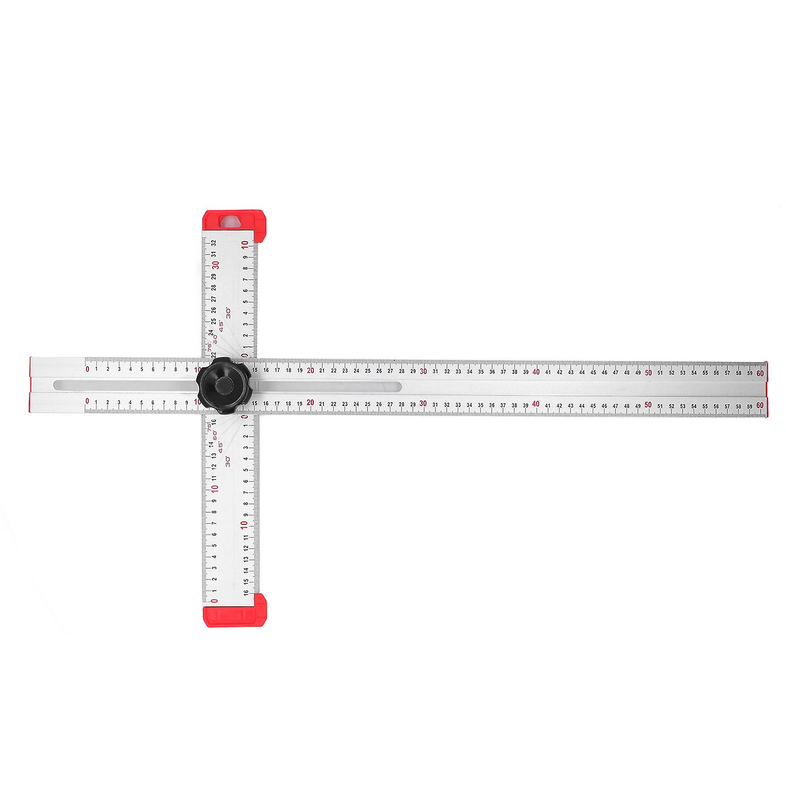 YUMILI Protractor, T Shaped Ruler, Sliding Combination Square, 90 45 Degree Angle Measuring Tool, Woodworking Protractor