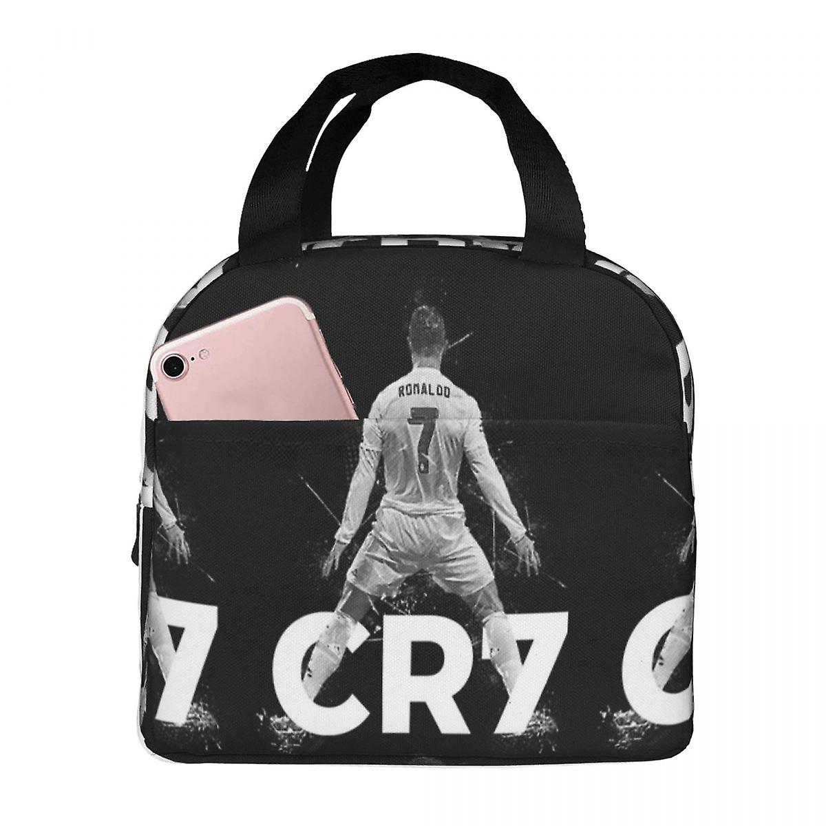 כריסטיאנו רונאלדו Cr7 שקיות אוכל קופסת בנטו מבודדת תיק ארוחת צהריים תיקי פיקניק מתכווצים תיק תרמי קריר יותר לעבודת סטודנט אישה