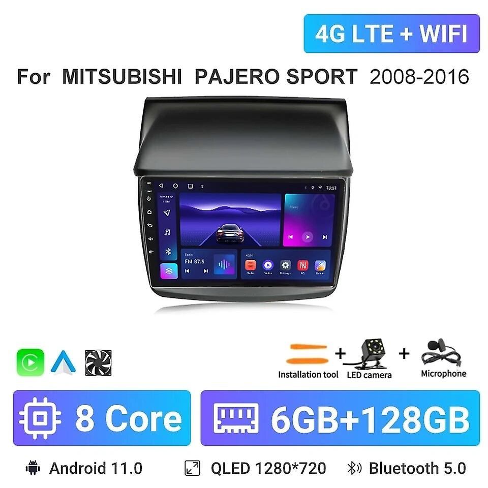 Car Multimedia Gps Autoradio For Mitsubishi Pajero Sport 2008 - 2016 Radio Stereo Player Gps Navigation Lte Wifi Bt Dsp Carplay