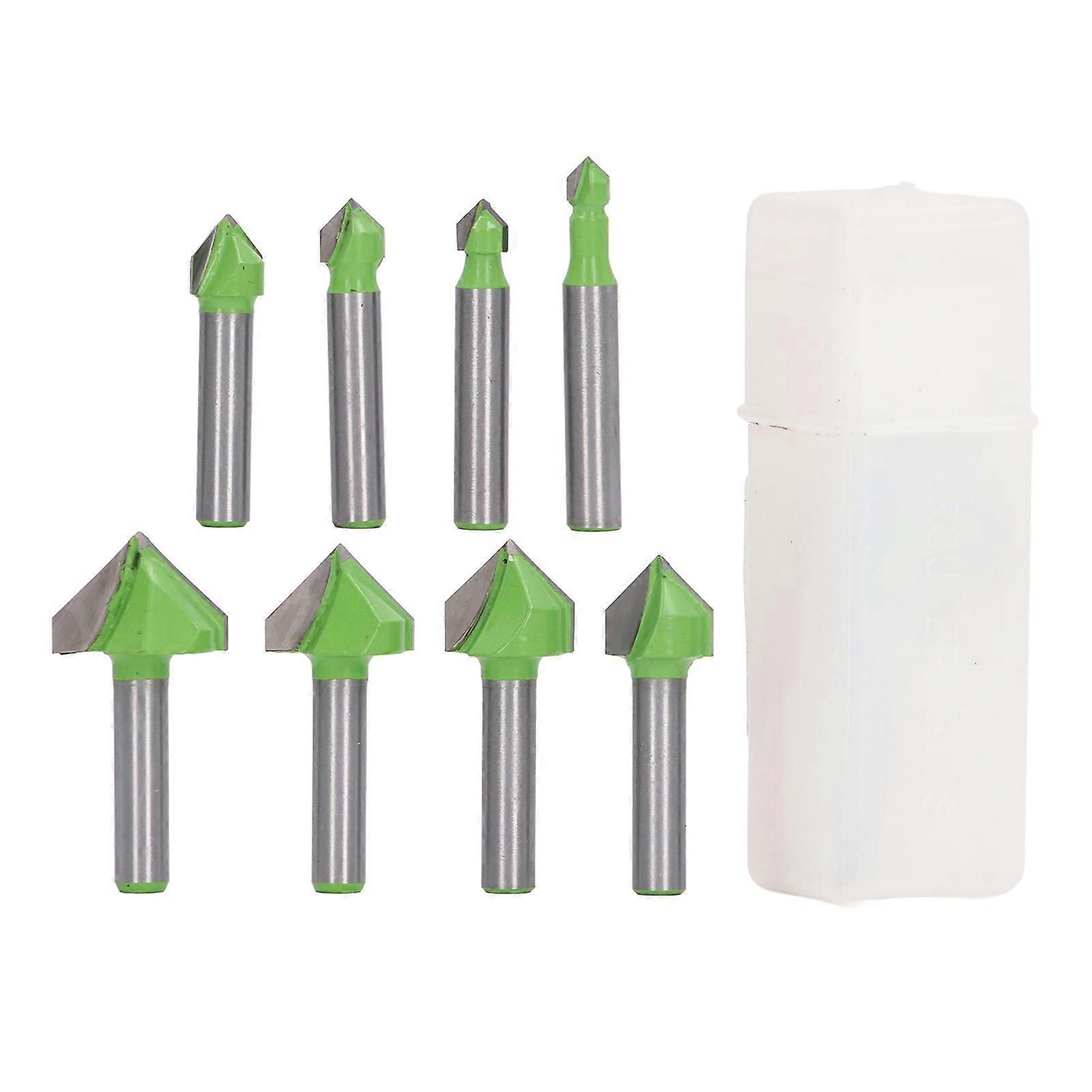8mm Shank V Groove Router Bit Woodworking Milling Cutter End Mill V Groove Router Bit