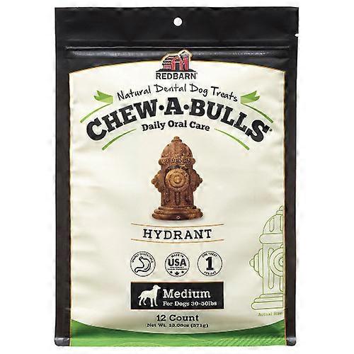 Redbarn Pet Products Chew-A-Bulls علاج الأسنان للكلاب ، صنبور ، متوسط ، 1 عبوة