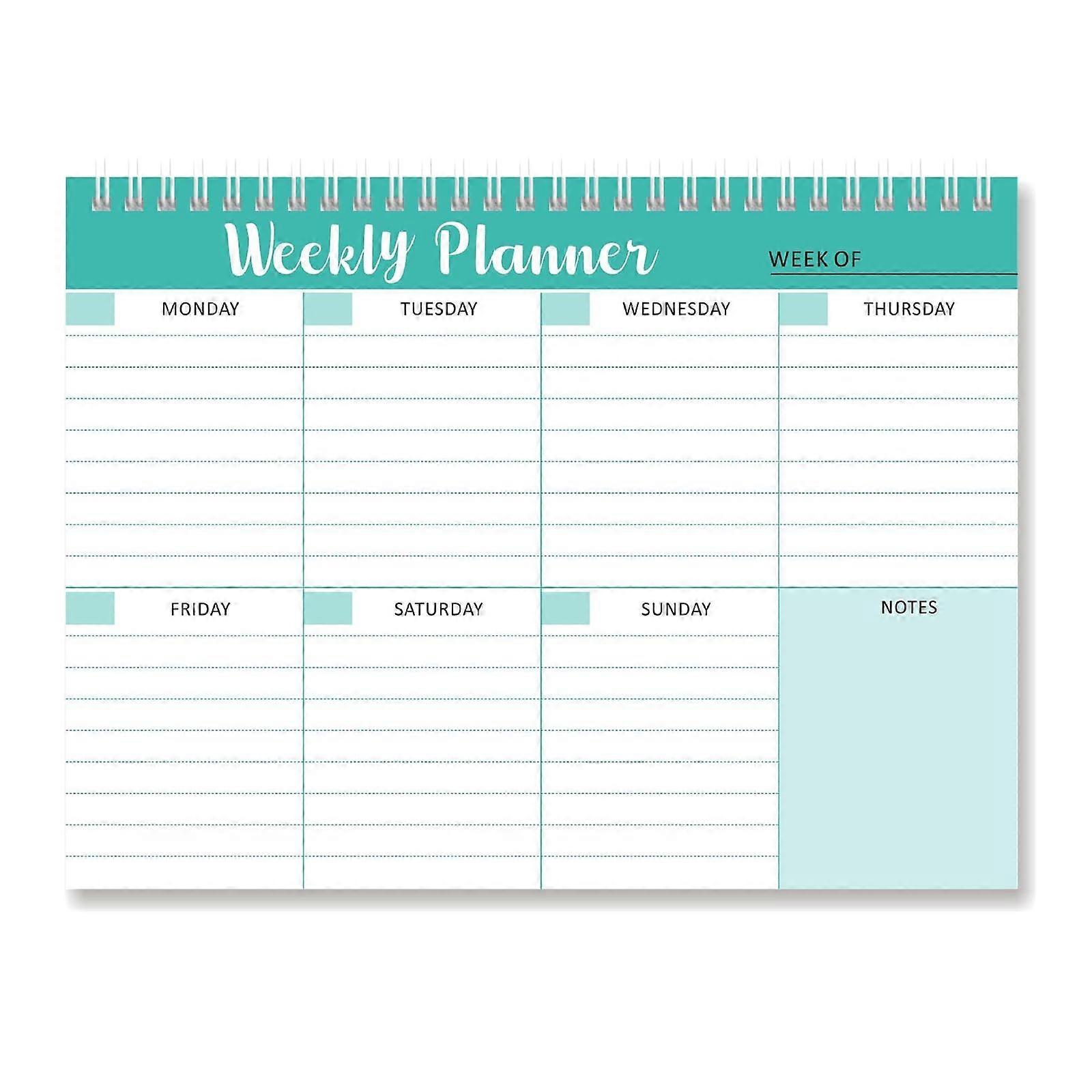 Diary Note Planning Student Memo Weekly Plan Type B