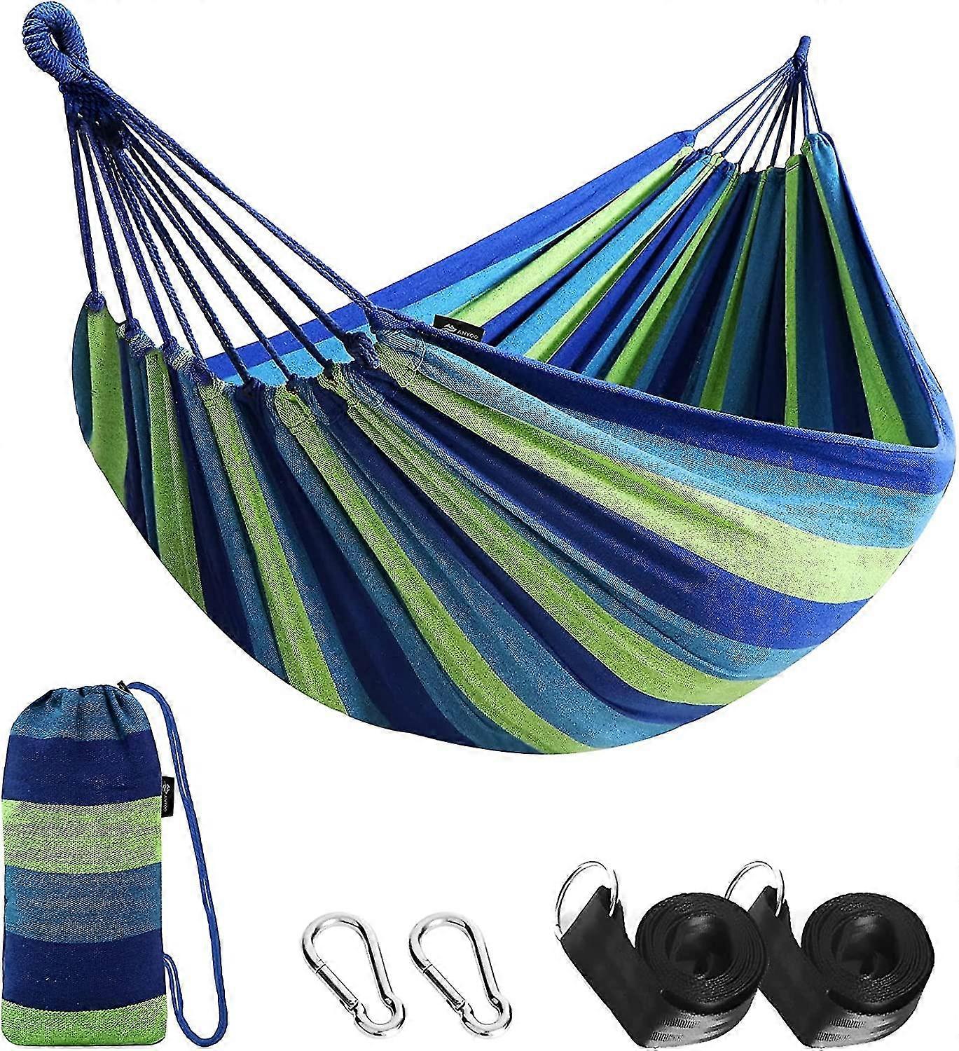 Outdoor Camping Hammock, Outdoor Portable Canvas Hammock, 200kg Capacity Lightweight With Carry Bag For Beach And Beach Hiking