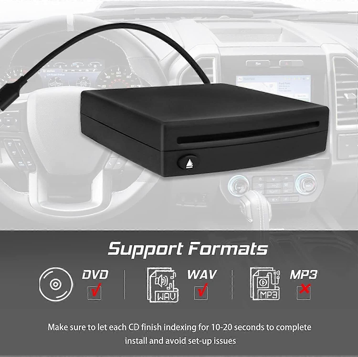 USB 2.0 Car SUV External DVD Player Dish Box Radio CD VCD Video WAV for Android