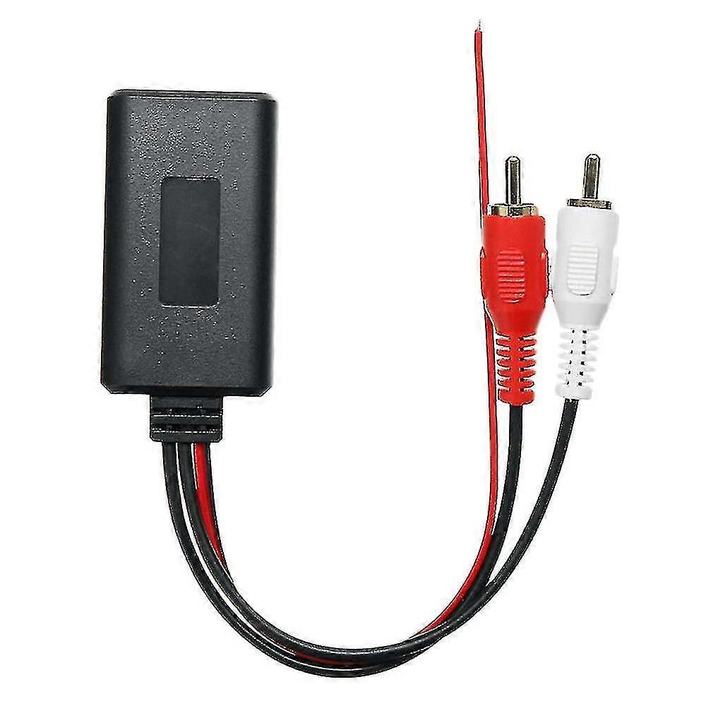7Pcs 5-12V Car Wireless Bluetooth Module Adaptor muzical RCA AUX Audio Cable Universal 2RCA Interface