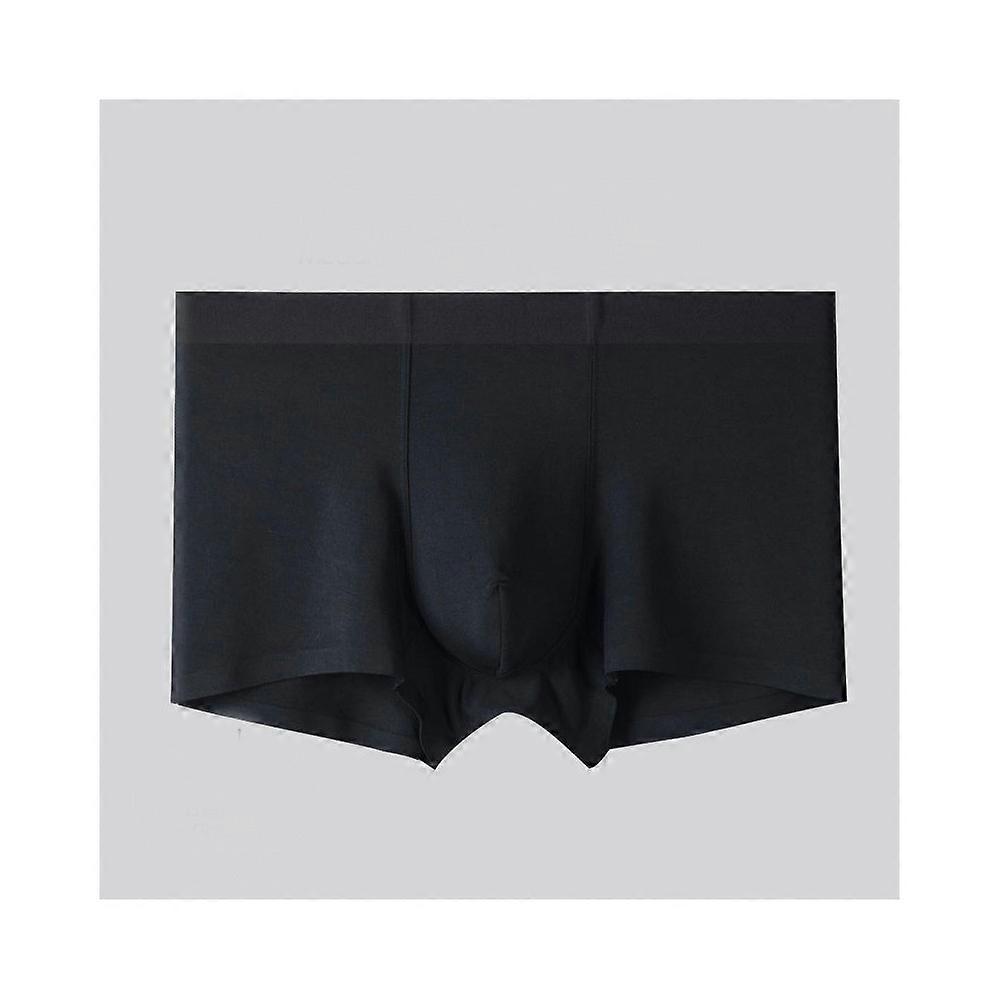 4-Pack Men's Modal Seamless Underwear Graphene Antibacterial Gear Simple Boxer Briefs-Star black