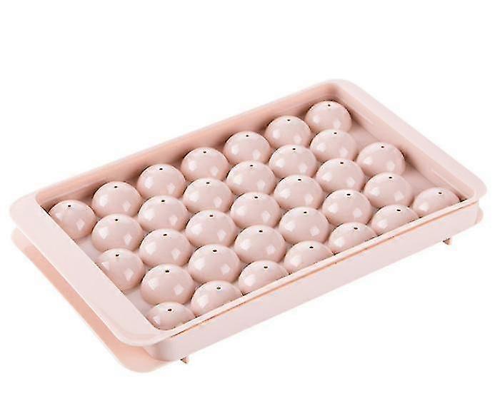 Creative Round Ice Tray With Lid Plastic Ice Cube Mold