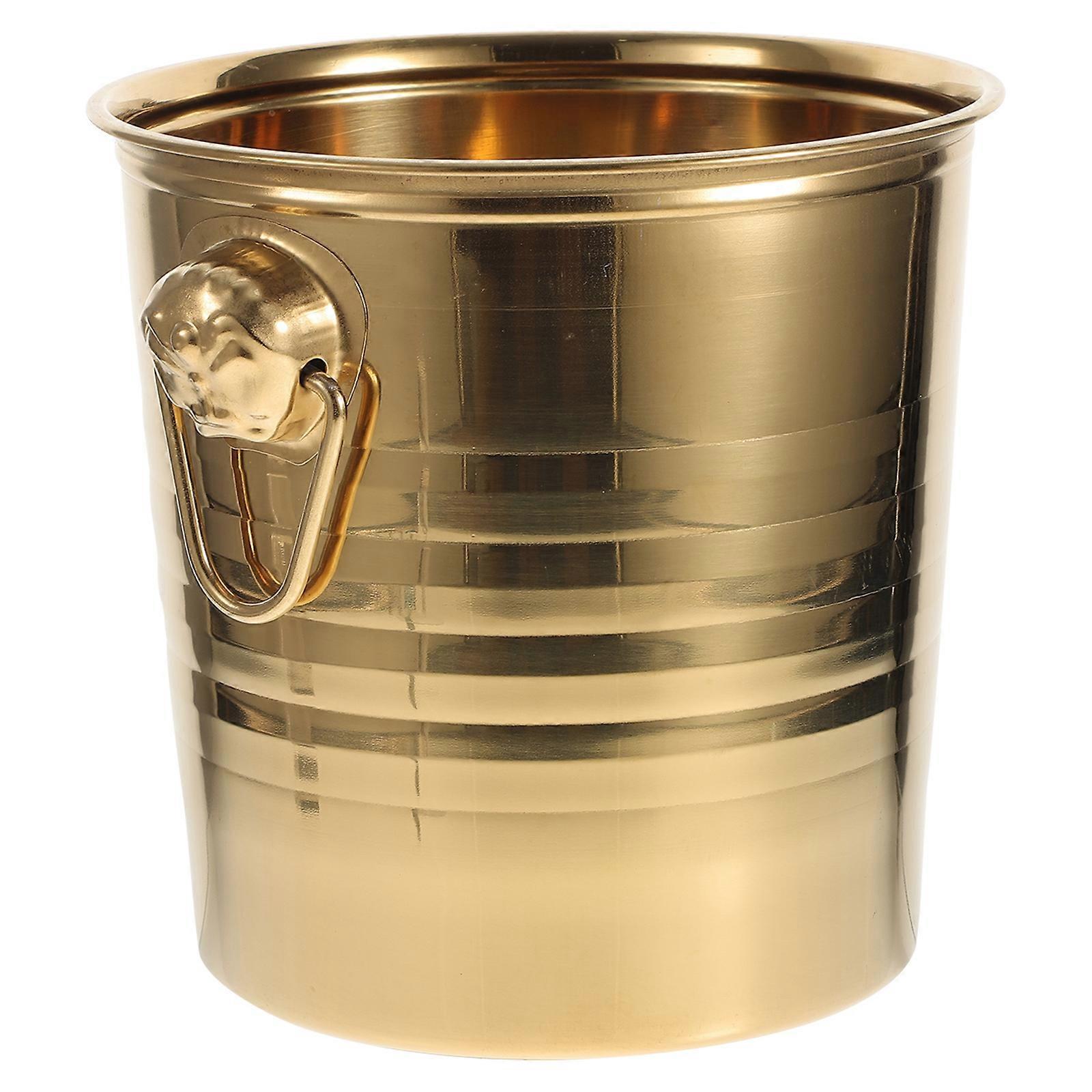 1PC 5L Stainless Steel Ice Bucket Thick Tiger Head Ice Bucket Party Ice Bucket