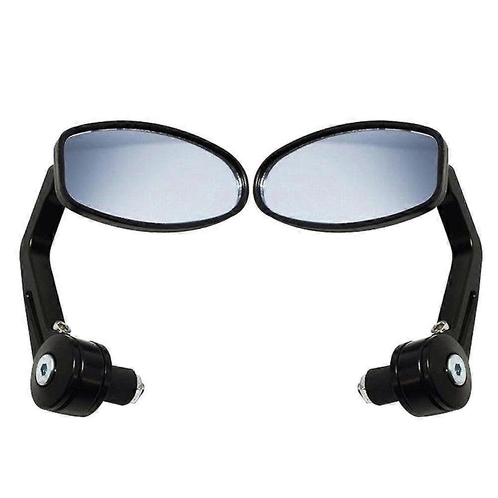 1 Pair Universal Motorcycle Handle Bar End Rearview Side Mirrors Replacement