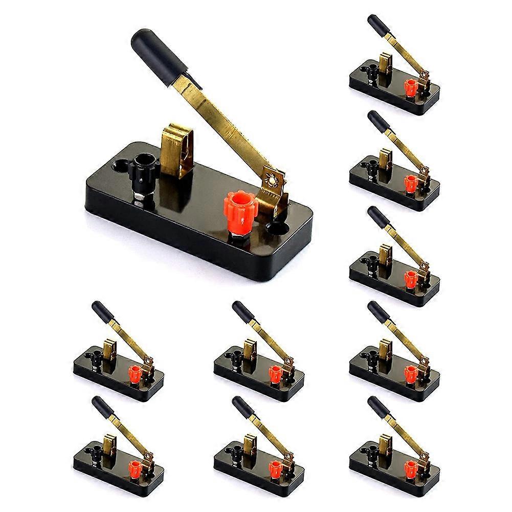 10Pcs Single Pole Single Throw Switch,Knife Switch:Used for Physics Laboratory,School Electronic Ex