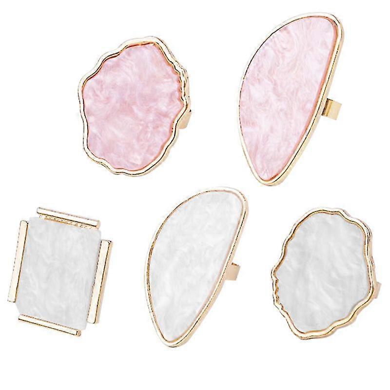5pcs shell ring manicure nail art colour modulation tool(assorted style)