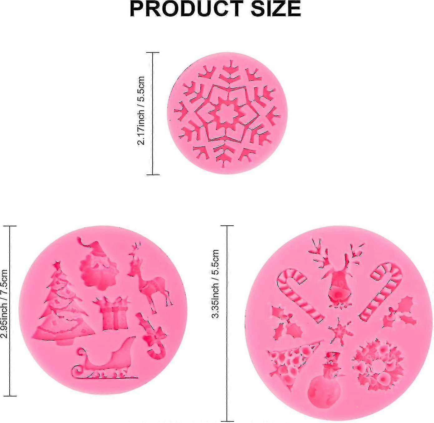 Natal Candy Chocolate Silicone Moldes 5 Peças C