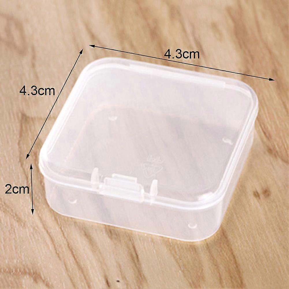 Rectangular Clear Plastic Bead Container Jewelry Storage Box with Dustproof Lid