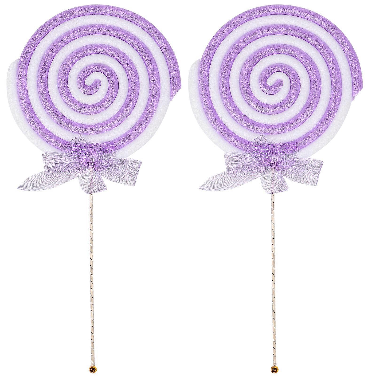 2pcs Large Simulation Lollipop Props Photography Props Fake Lollipop Model