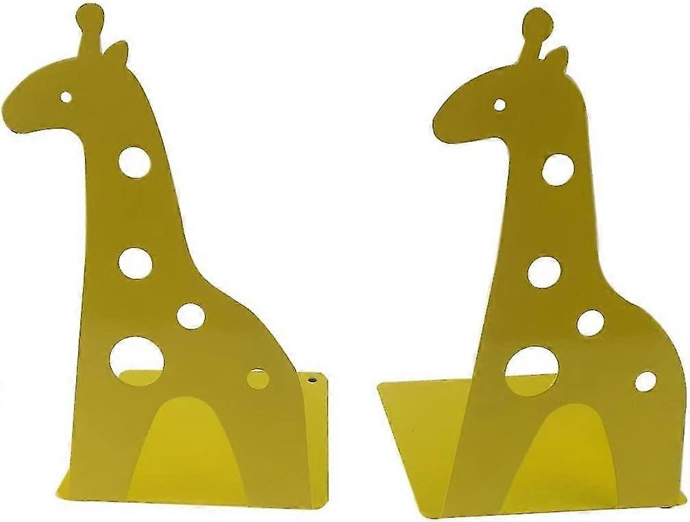 צורת ג'ירפה ברזל מונע החלקה קצוות ספרים 21 ס"מ לספריית ילדים משרד בית הספר בית (צהוב) המתנה הטובה ביותר