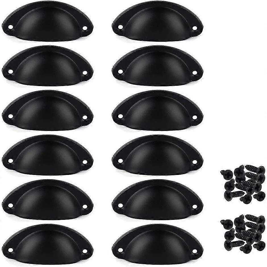 12pcs Shell Iron Handle Cabinet Door Knob