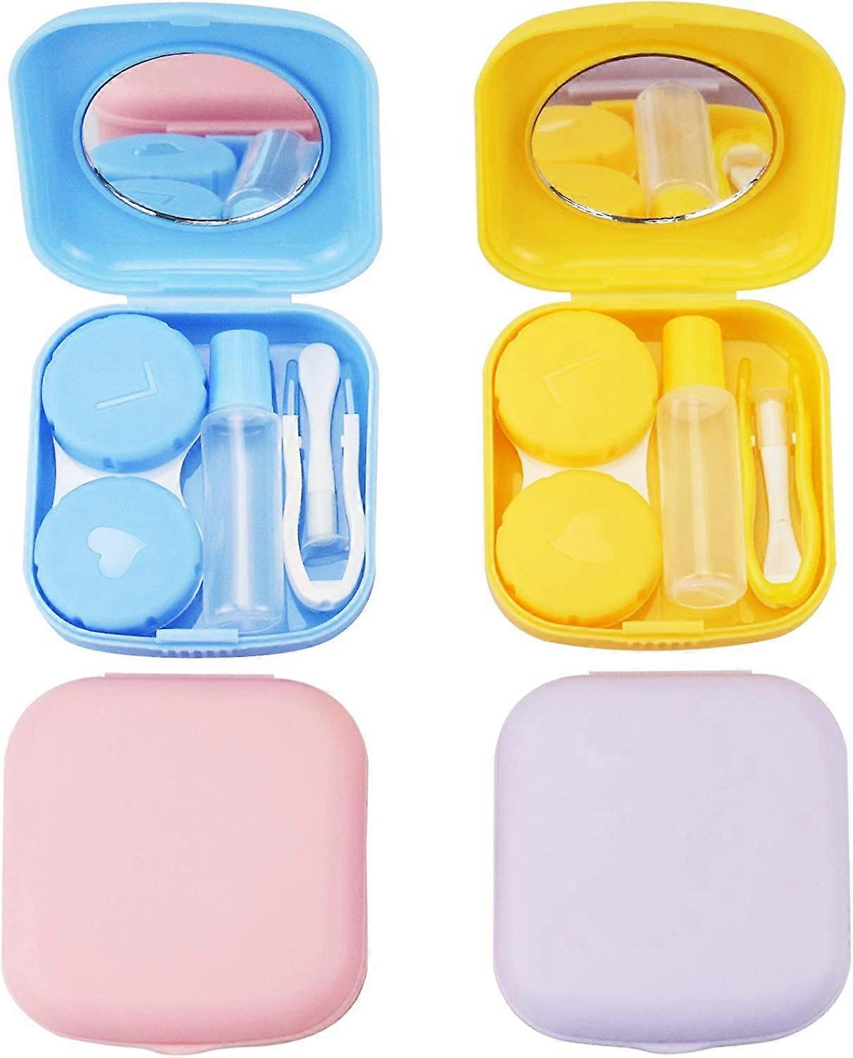 4pcs Contact Lens Case, Color