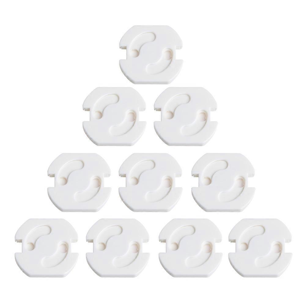 10pcs/SET White Standard Plug Socket Protective Cover Socket for Protection
