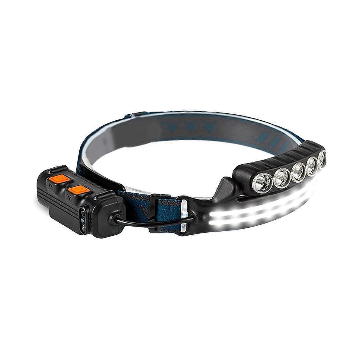 High Lumen Super Bright Head Light Lamp with Motion Sensor & Red Light, 3+3 Modes Waterproof Hard H