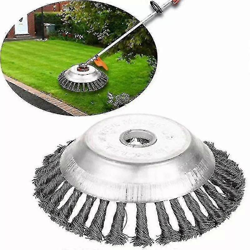 Wire Wheel Lawn Mower Lawn Mower Head Weed Brush Garden Tools Cutting (6inch)
