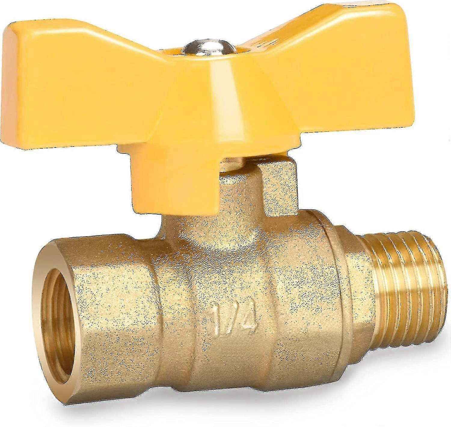 Messing 1/4 Zoll Kugelhahn Mit Flgelgriff - Aussengewinde/innengewinde Voller Durchgang Dn8