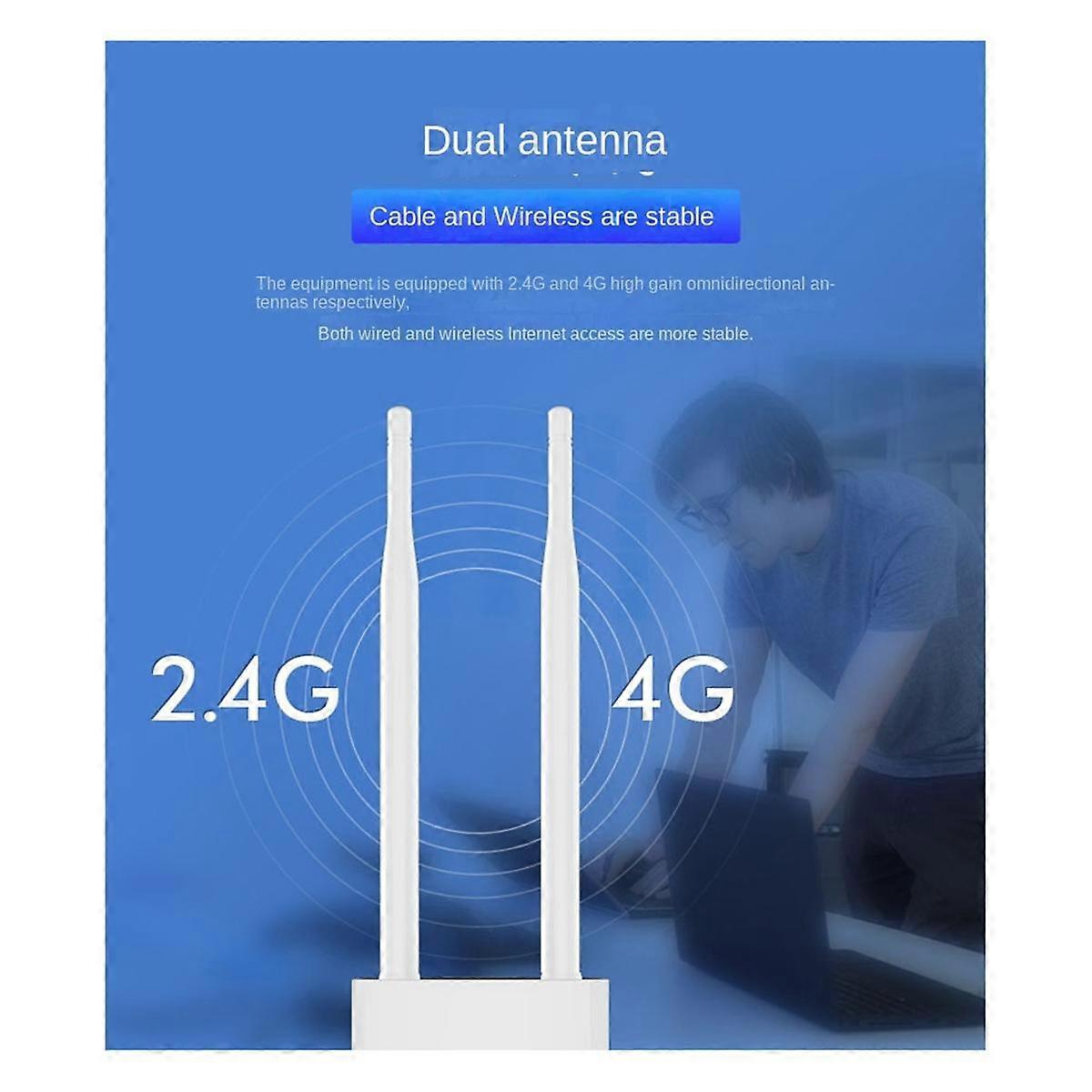 Outdoor 4G Wifi Router 150Mbps Wi Fi Router with Sim Card All Weather Wifi Waterproof Booster Exten