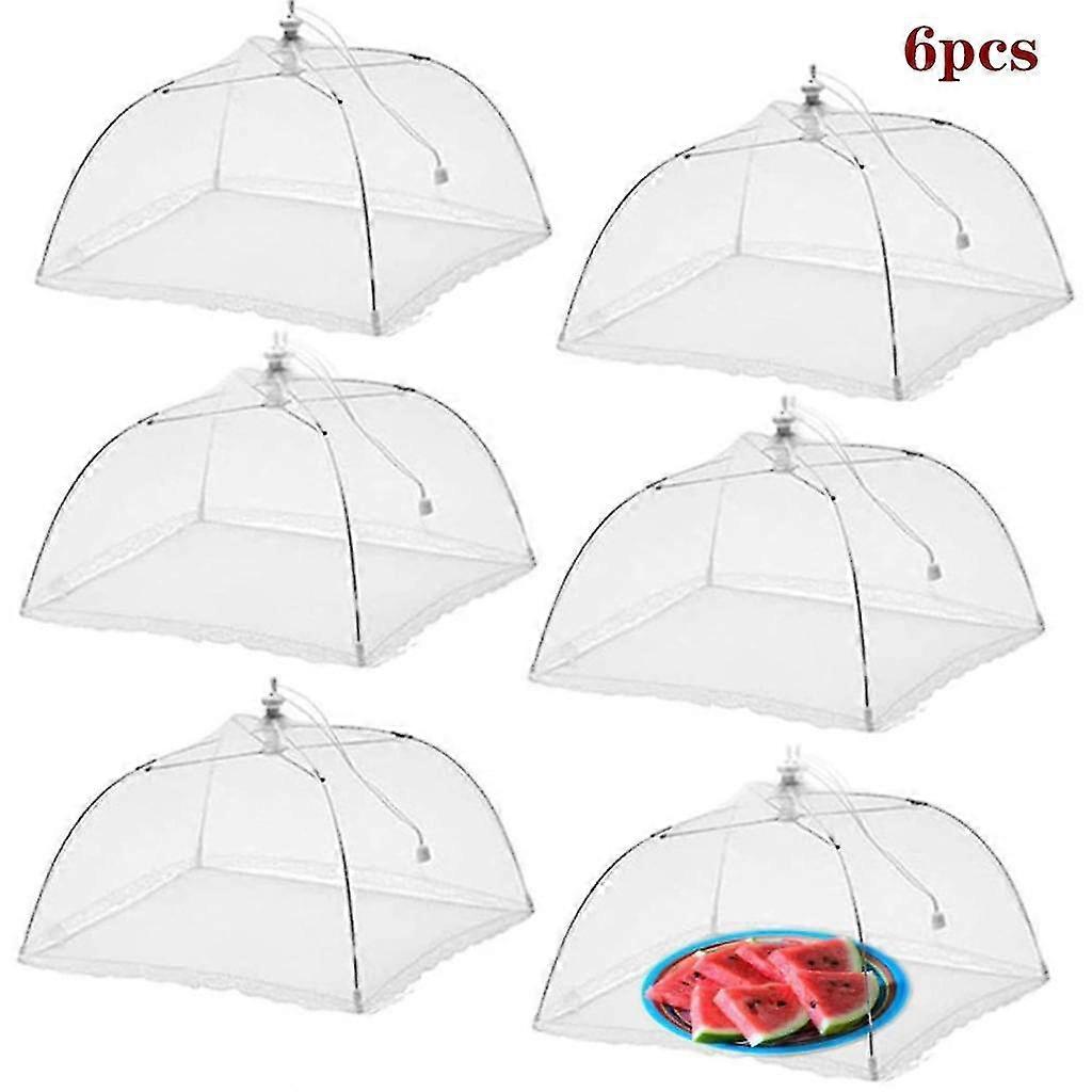 6pcs Fly Screen Fruit Net - Dining Screen Food Protective Hood (43cm)