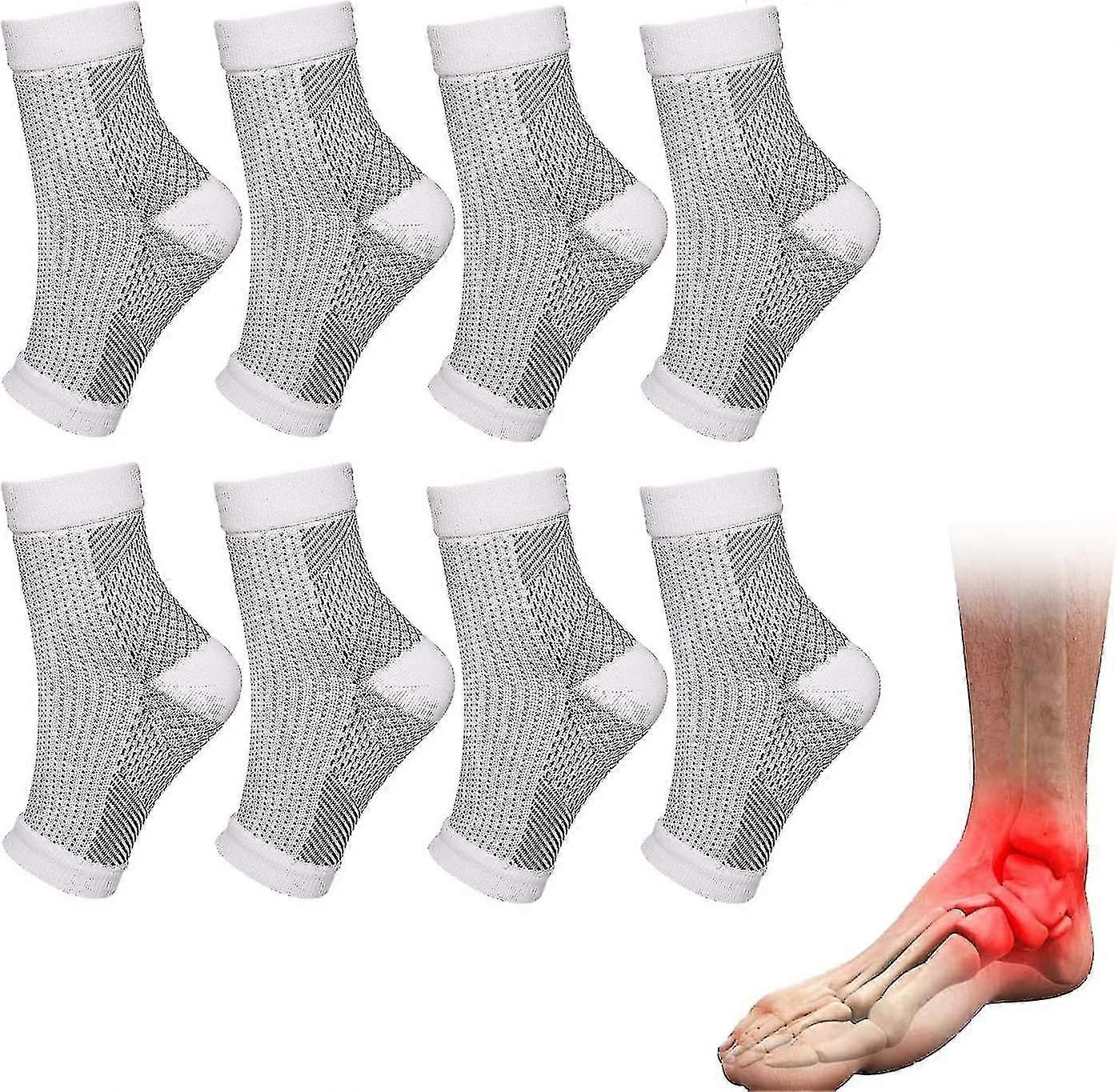 5 أزواج تهدئة الجوارب لتخفيف الألم الاعتلال العصبي في وقت النوم تهدئة الجوارب التعب ضغط القدم كم دعم دعامة Sockdi رجل جيا