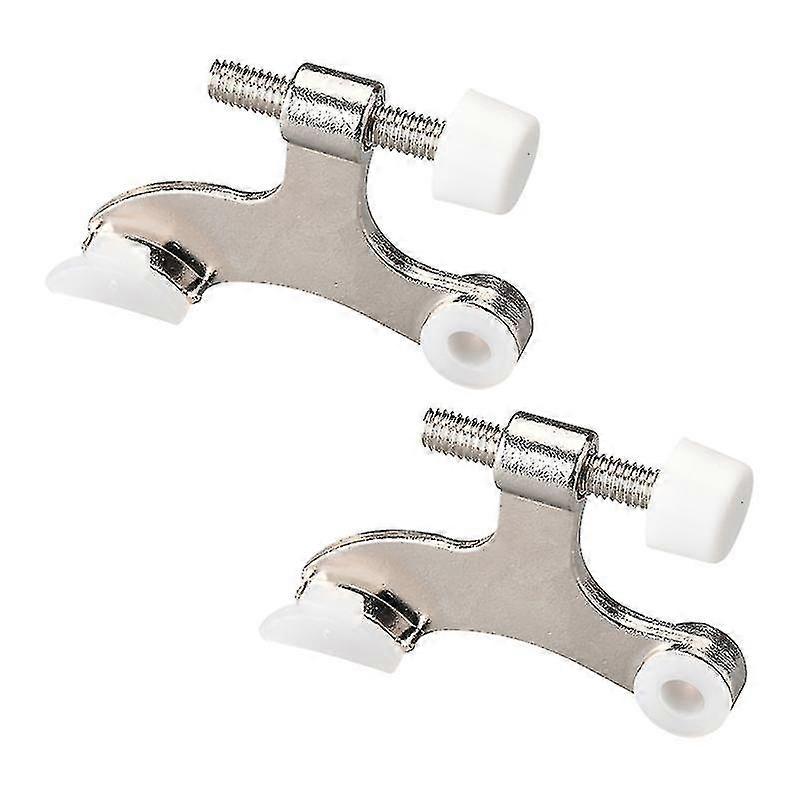 2 stks zinklegering deurstopper buffer scharnier pin deurhouder heavy duty verborgen deurstop met rubberen bumper eenvoudig te installeren