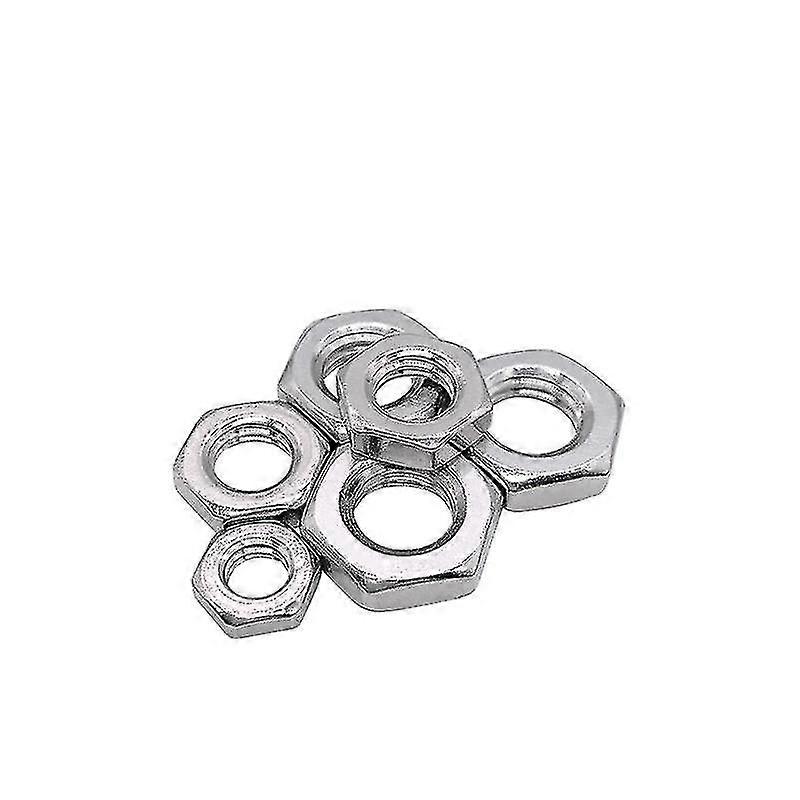 2/25pcs M2 M2.5 M3 M4 M5 M6 M8 M10 M12 M14 M16 304 A2-70 Stainless Steel Flat Hex Hexagon Thin Nut Jam Nut Din439 Gb6172_s